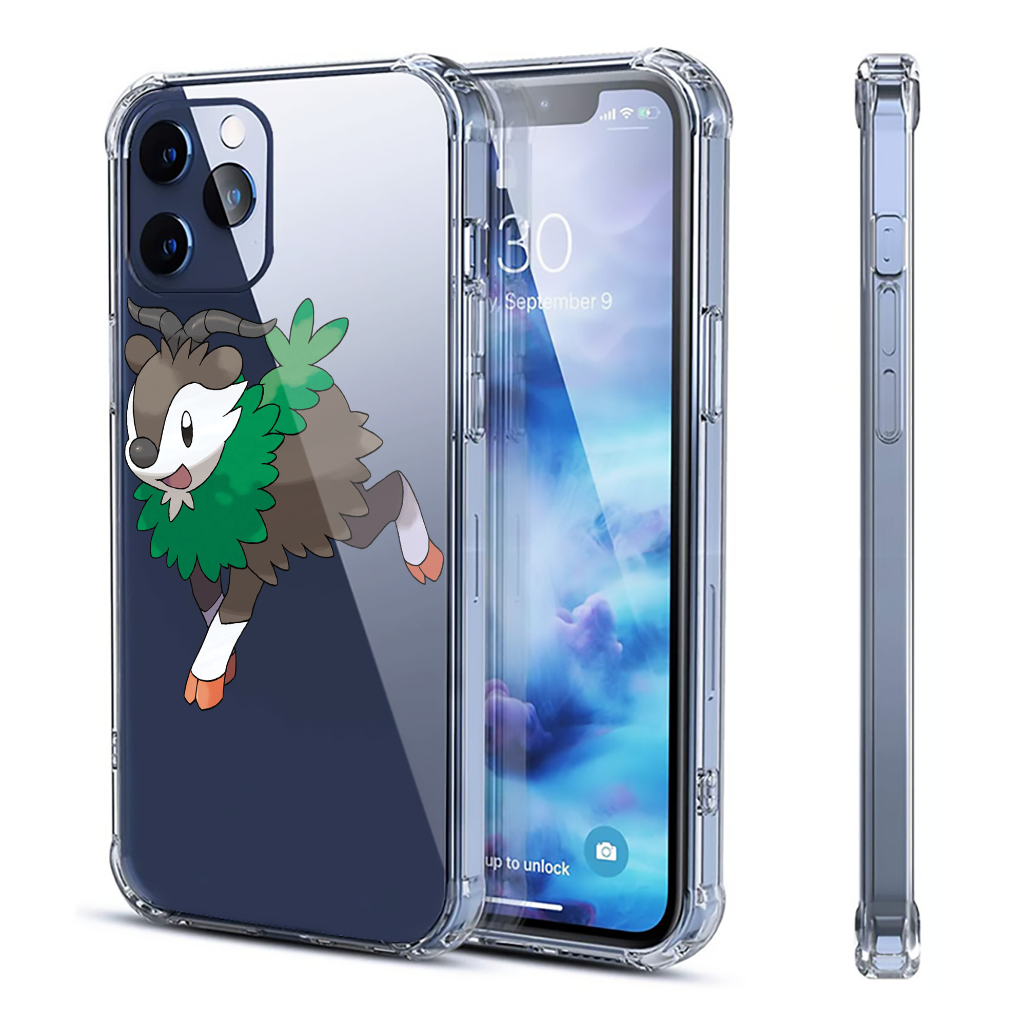 （画像用） ポケットモンスター Pokémon 【iPhone 12シリーズ対応】透明スマホケース（クリアソフトケース）